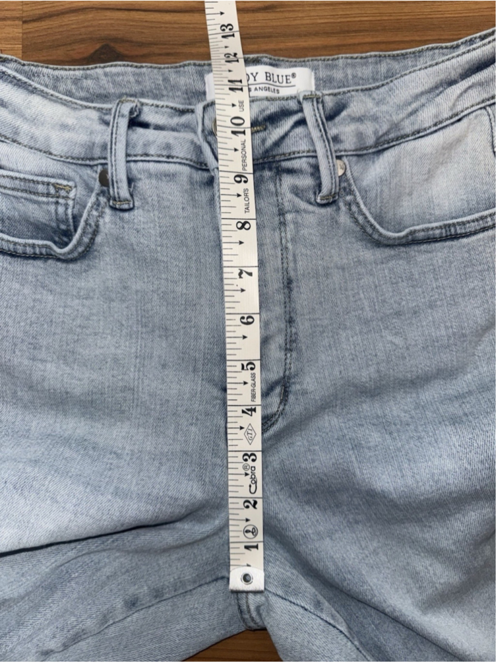 Judy Blue Wide Leg Jeans Light Wash High Rise Stretch Denim Size 3/26 Boho Y2K - Picture 7 of 11